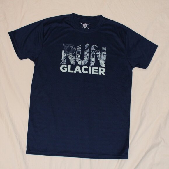 Glacier Half Marathon Vacation Races 2021 Official Training Performance T-Shirt - Picture 1 of 11